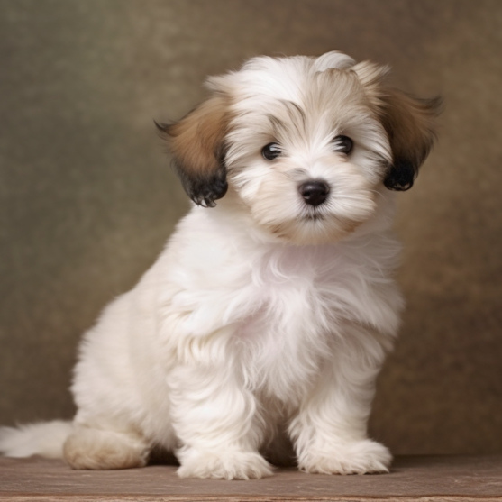 Cream and White Havachon puppy Havachon Puppy